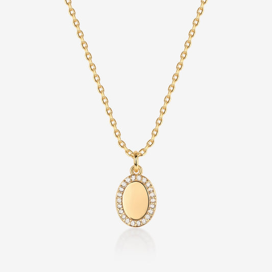 Oval Cubic Zirconia Pendant Necklace