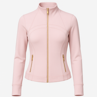 Pink Milk Gold Zip Define Jacket