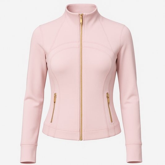 Pink Milk Gold Zip Define Jacket