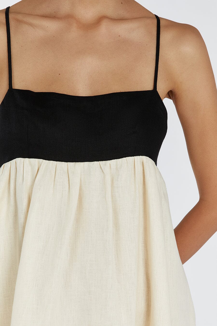 ELENA BUTTERMILK LINEN MAXI DRESS