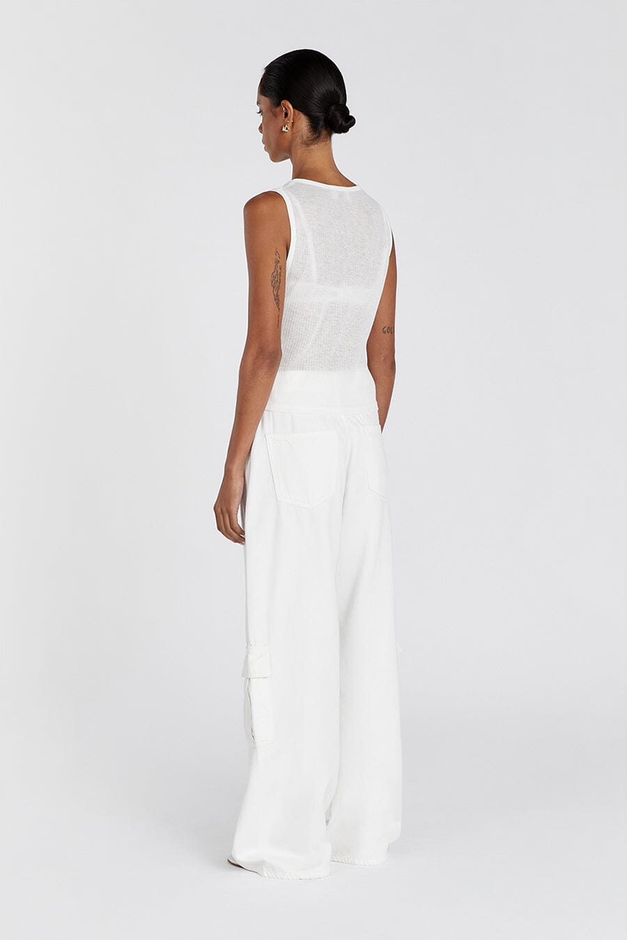 ARDEN OFF WHITE KNIT TANK