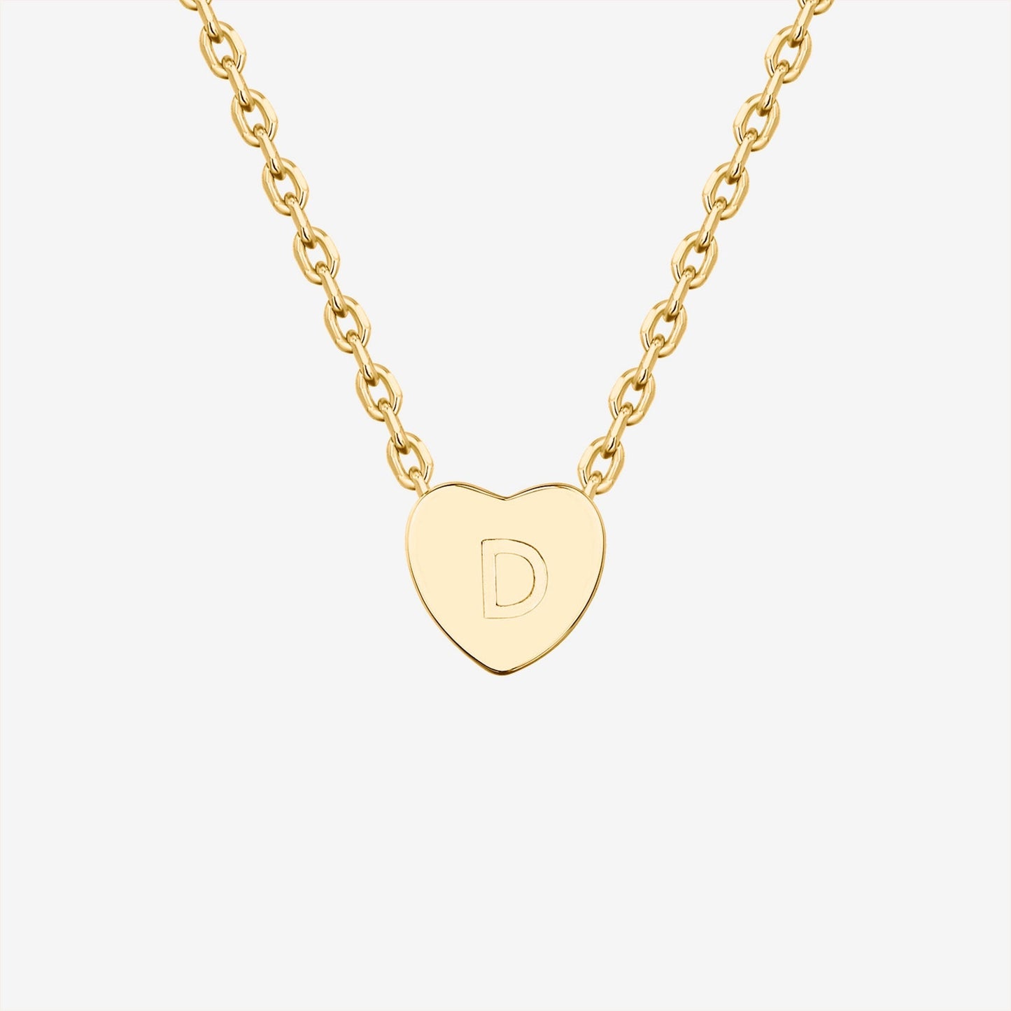 Dainty Heart Initial Necklace