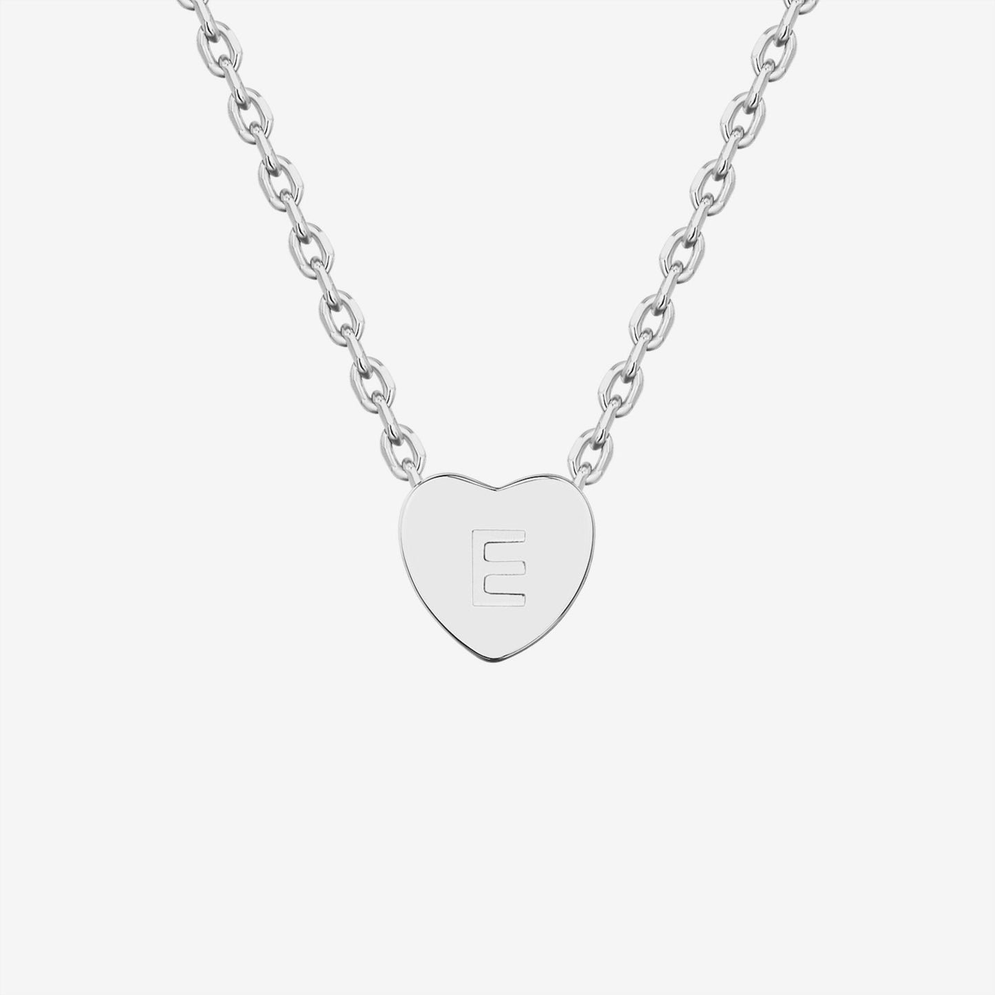 Dainty Heart Initial Necklace