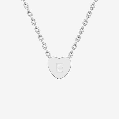 Dainty Heart Initial Necklace