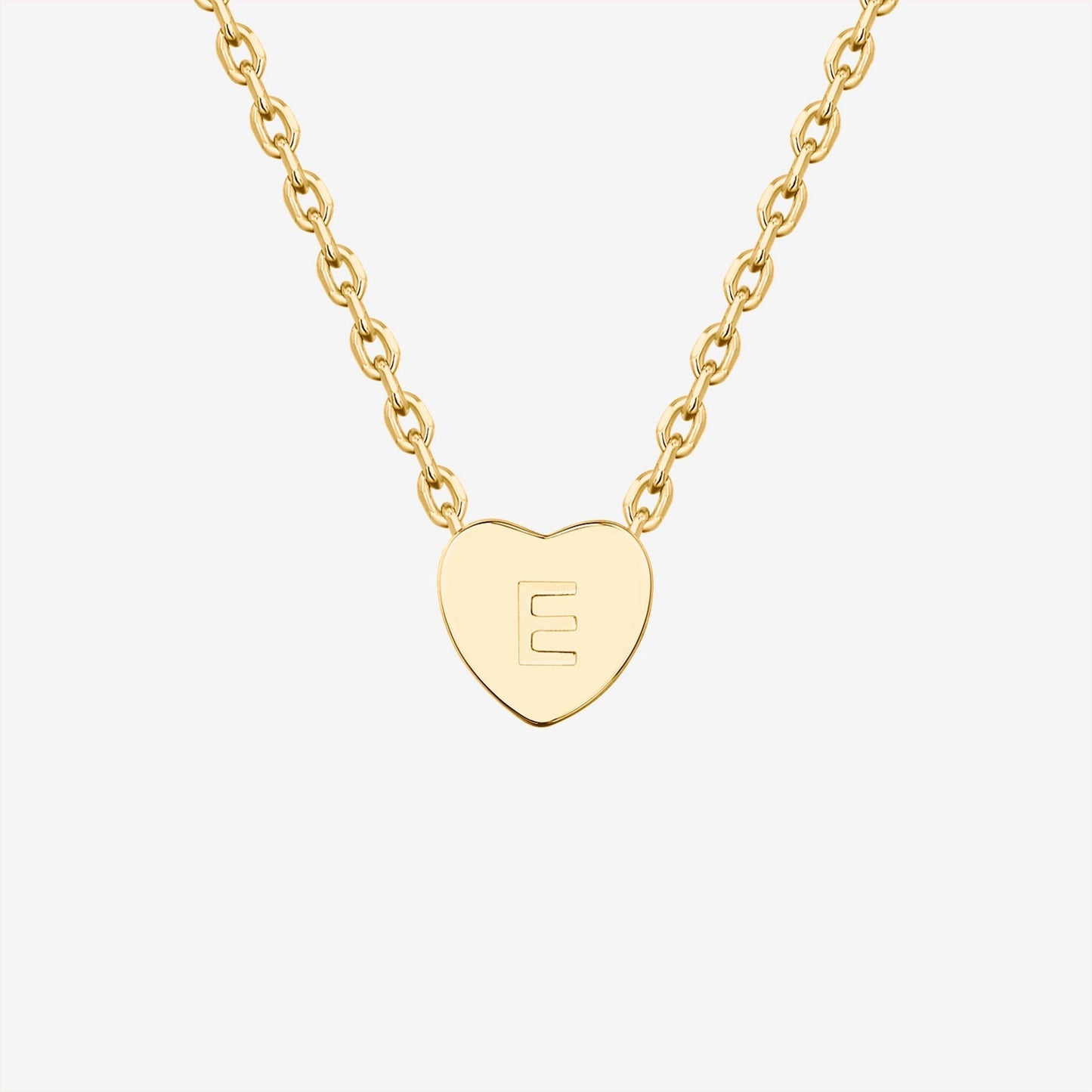 Dainty Heart Initial Necklace