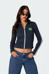 Brasil Zip Up Sweatshirt