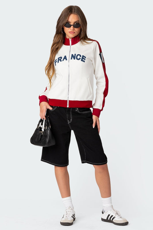 France Zip Up Sweatshirt