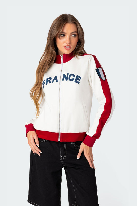 France Zip Up Sweatshirt