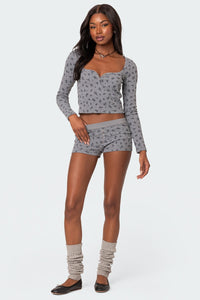 Lavender Waffle Shorts