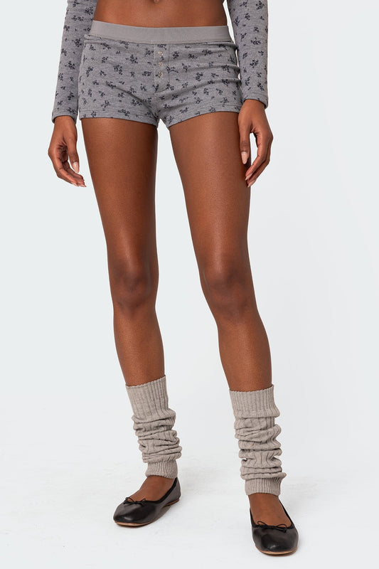 Lavender Waffle Shorts