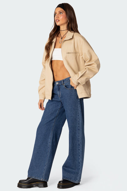 Canvas Oversized Utility Jacket