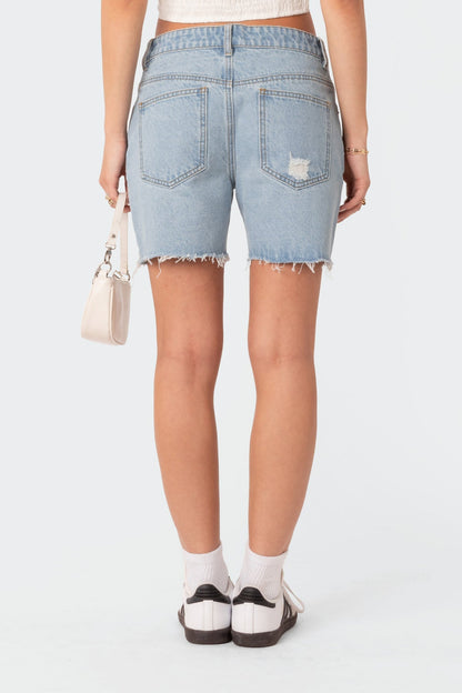 Tomboy Low Rise Denim Shorts
