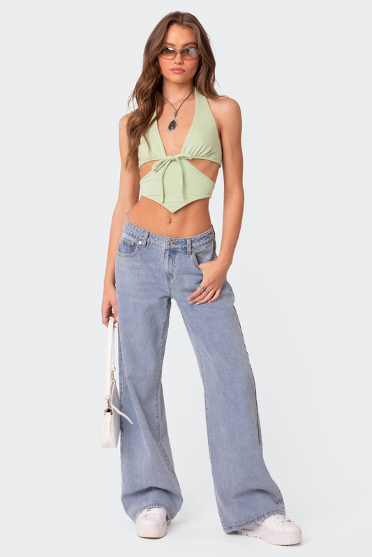 Raelynn Washed Low Rise Jeans