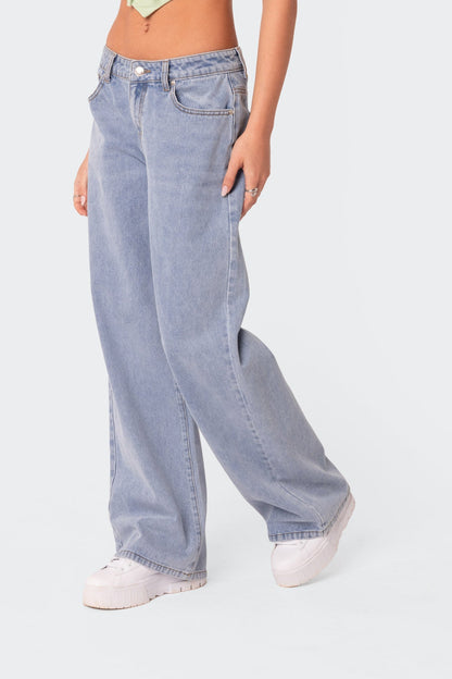Raelynn Washed Low Rise Jeans