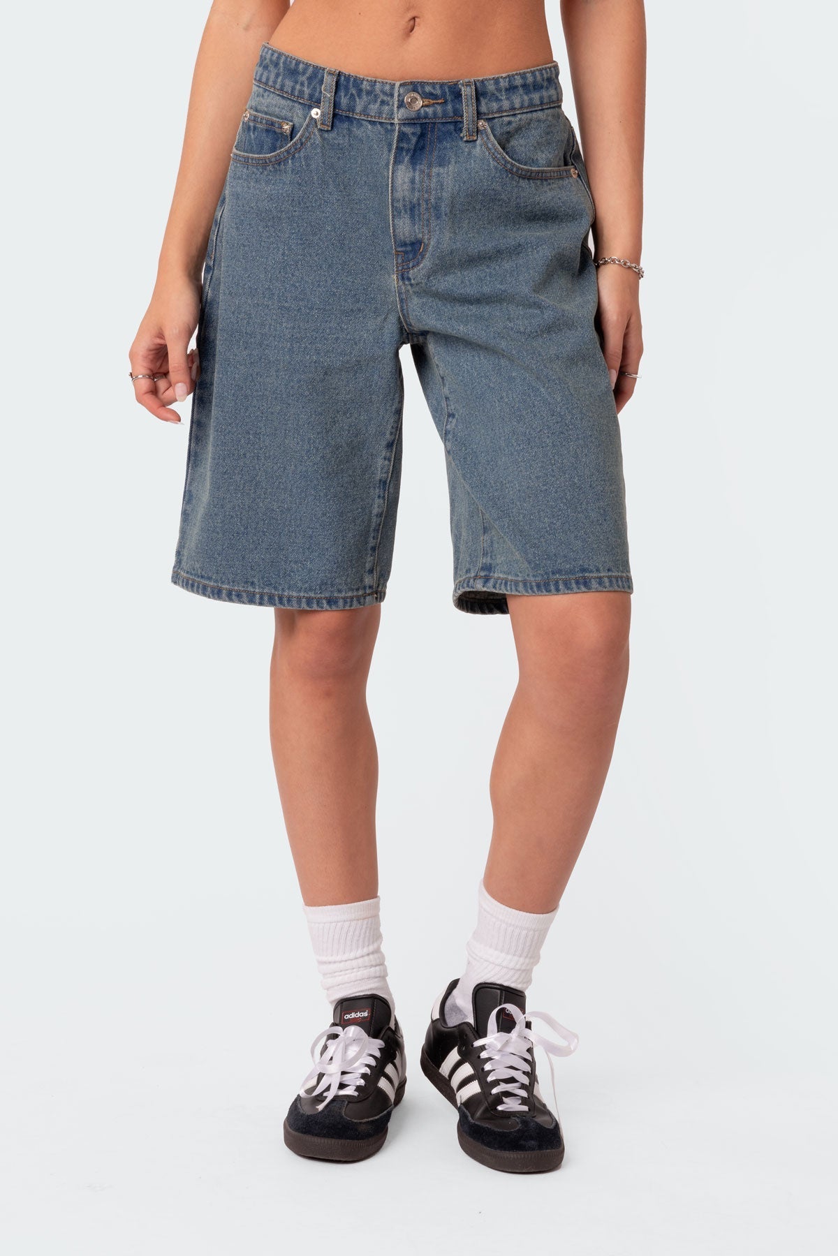 Oversized Low Rise Denim Jorts