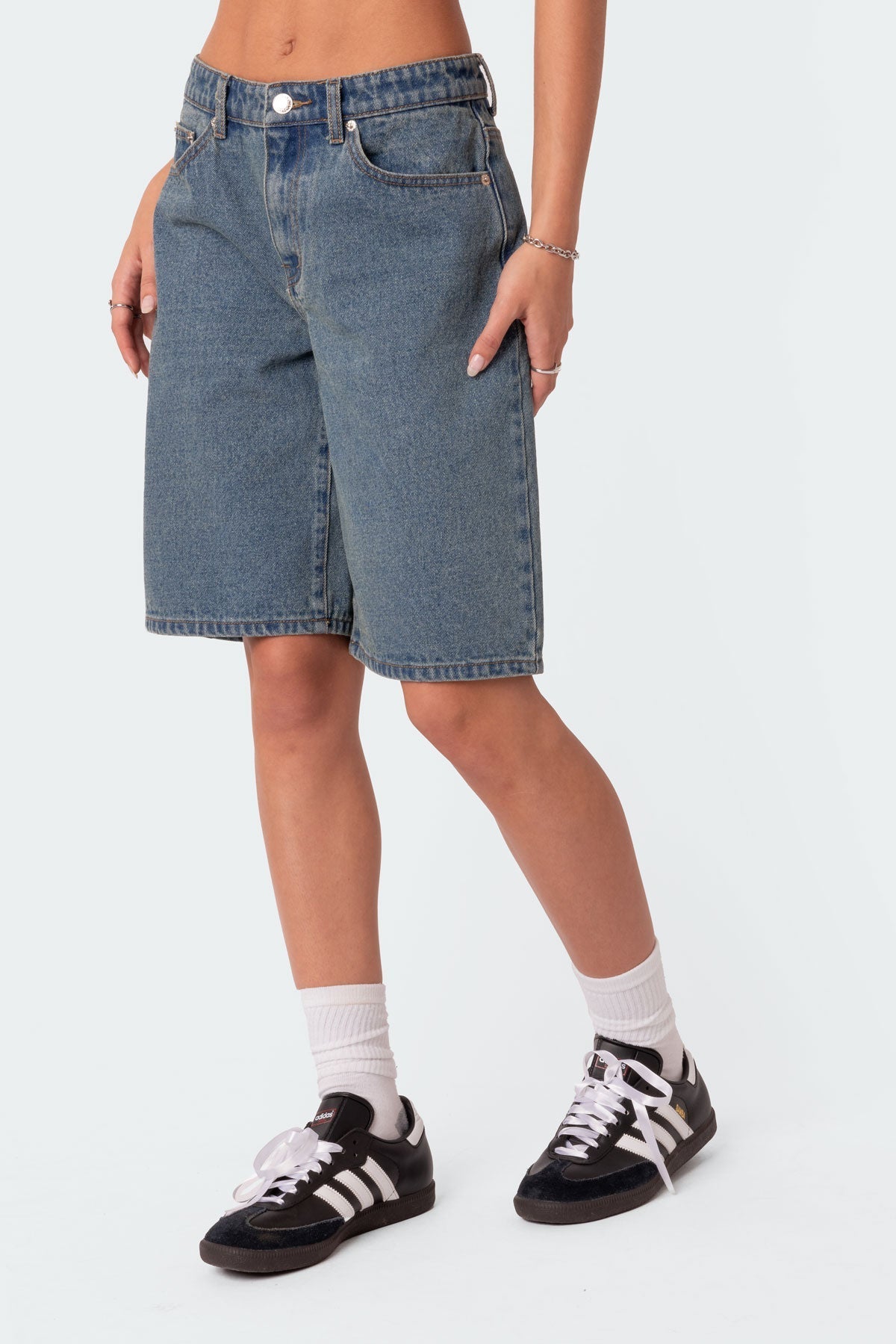 Oversized Low Rise Denim Jorts