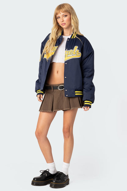Angels Oversized Baseball Jacket