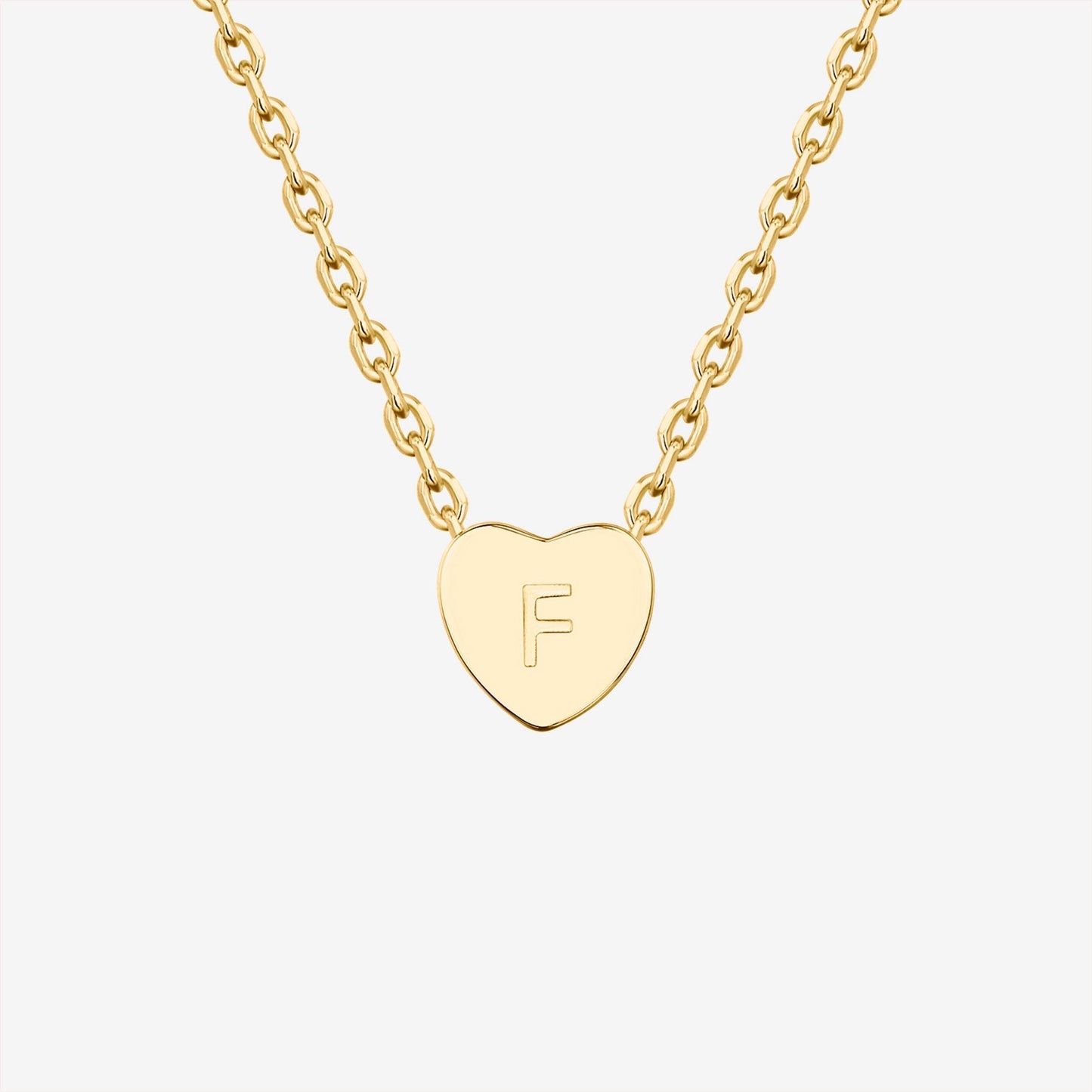 Dainty Heart Initial Necklace