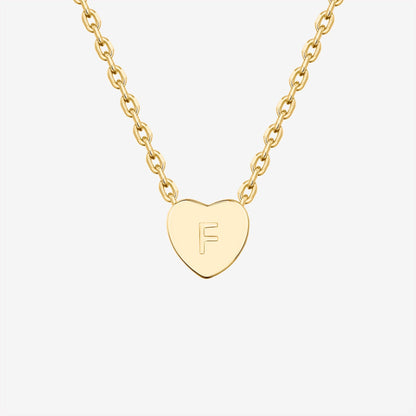 Dainty Heart Initial Necklace