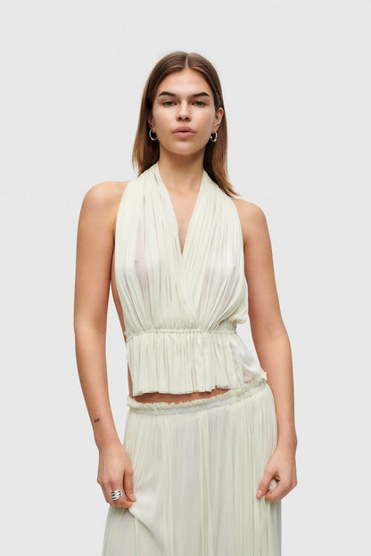 BEST REVENGE® IVORY SILK SKIRT & TOP SET