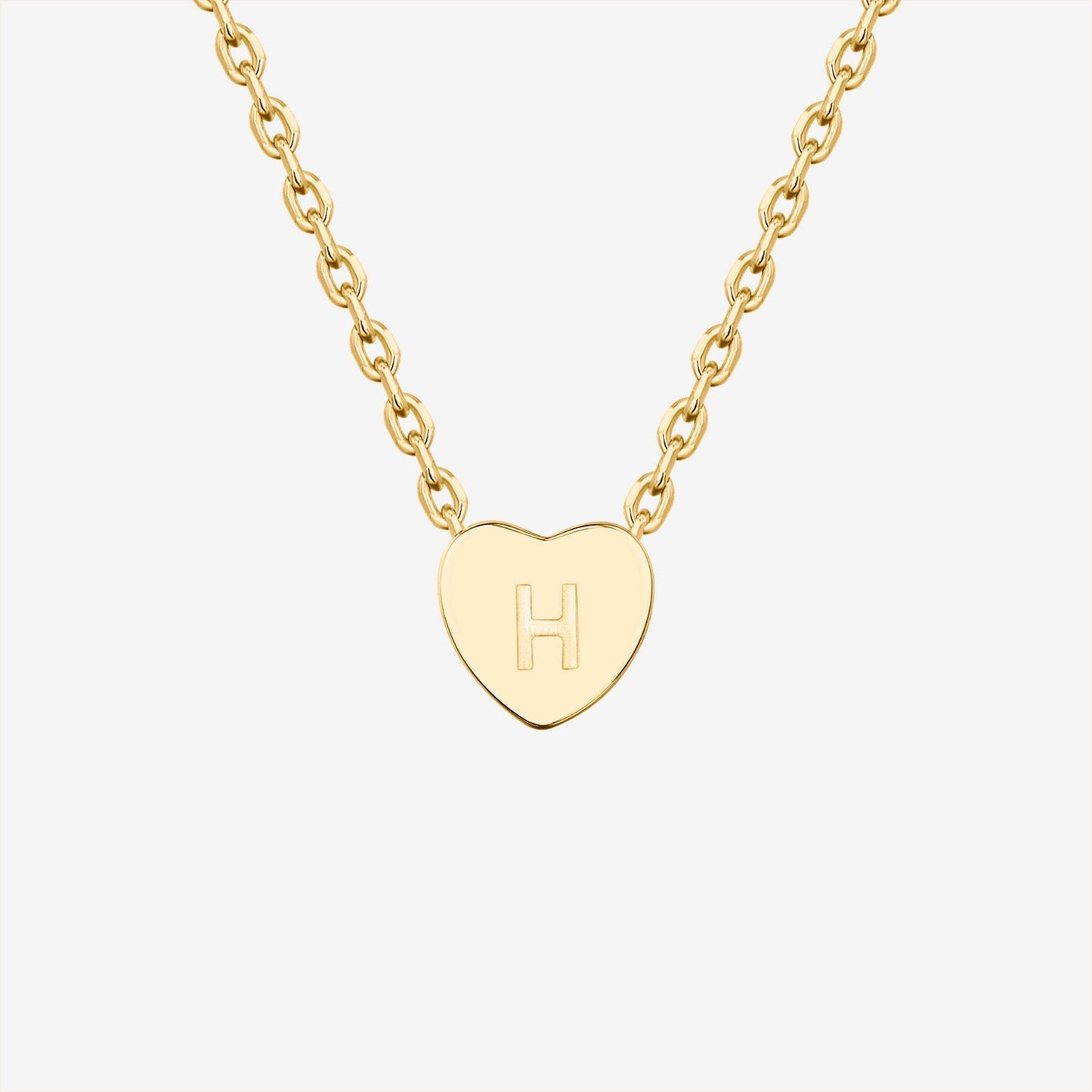 Dainty Heart Initial Necklace