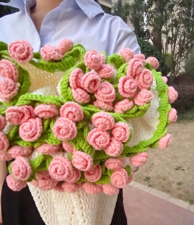 Crochet Flower Bouquet Blanket