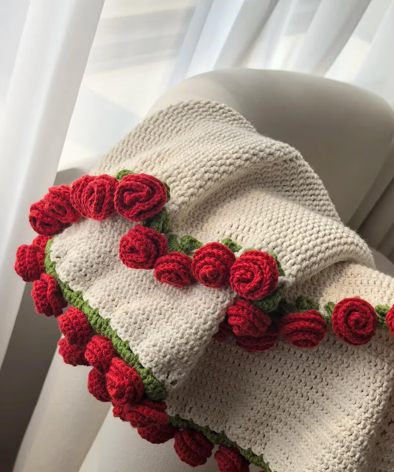 Crochet Flower Bouquet Blanket