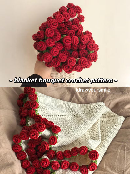 Crochet Flower Bouquet Blanket
