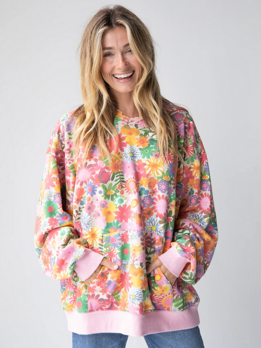 Viral Rainbow Flower Hoodie