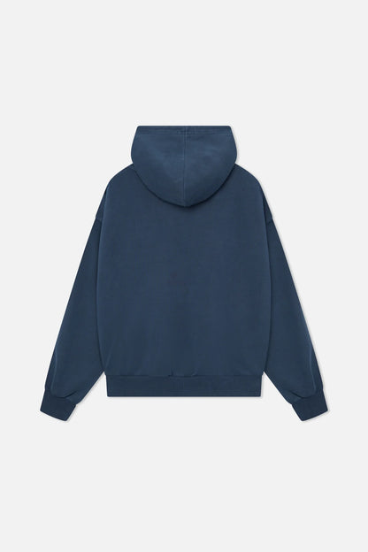UNISEX RAW BLUE HOODIE