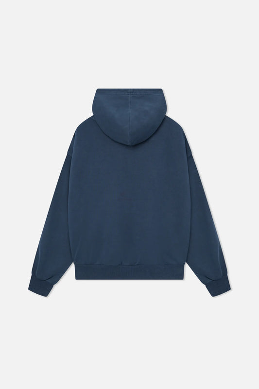 UNISEX RAW BLUE HOODIE
