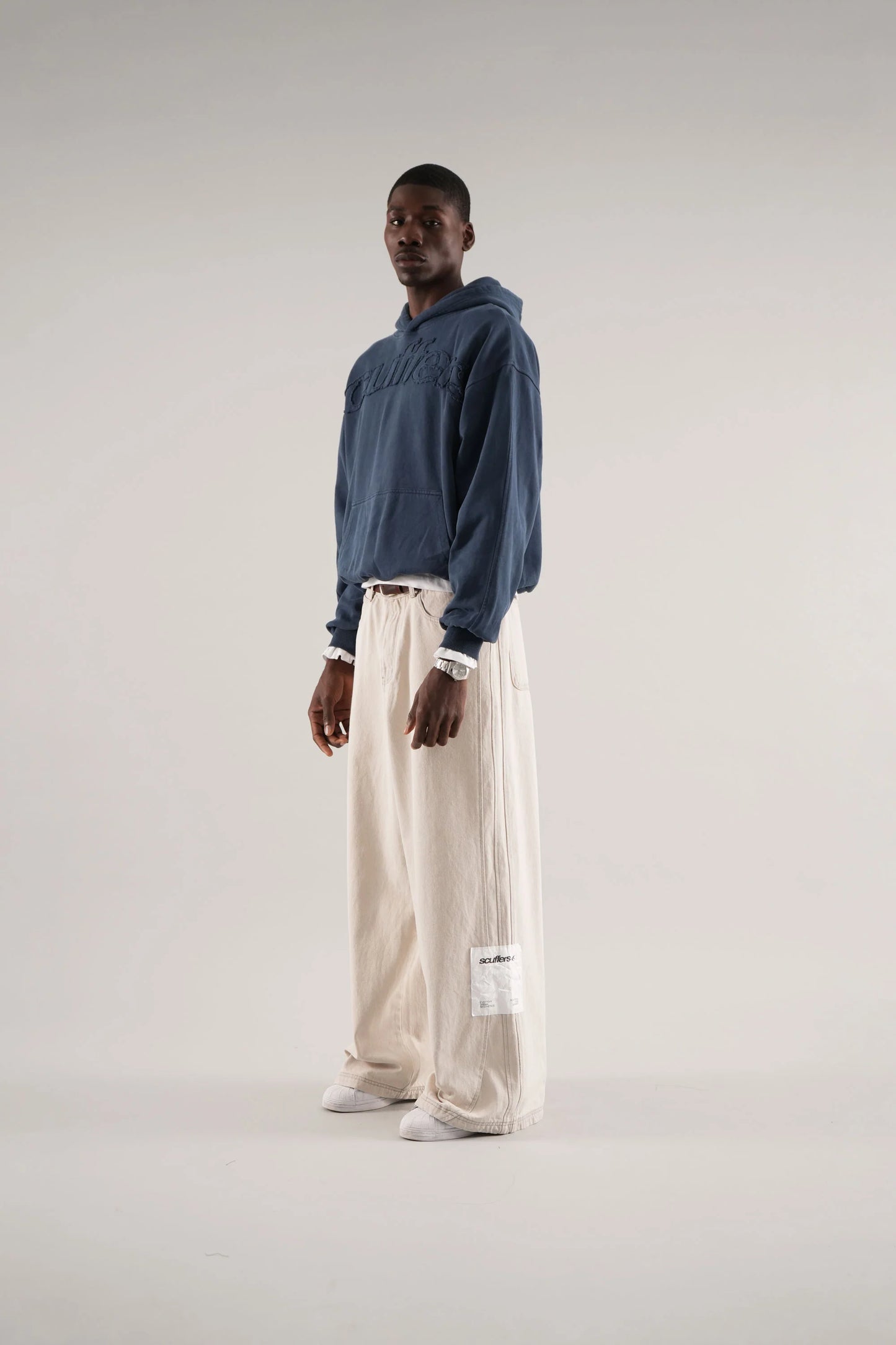 UNISEX RAW BLUE HOODIE