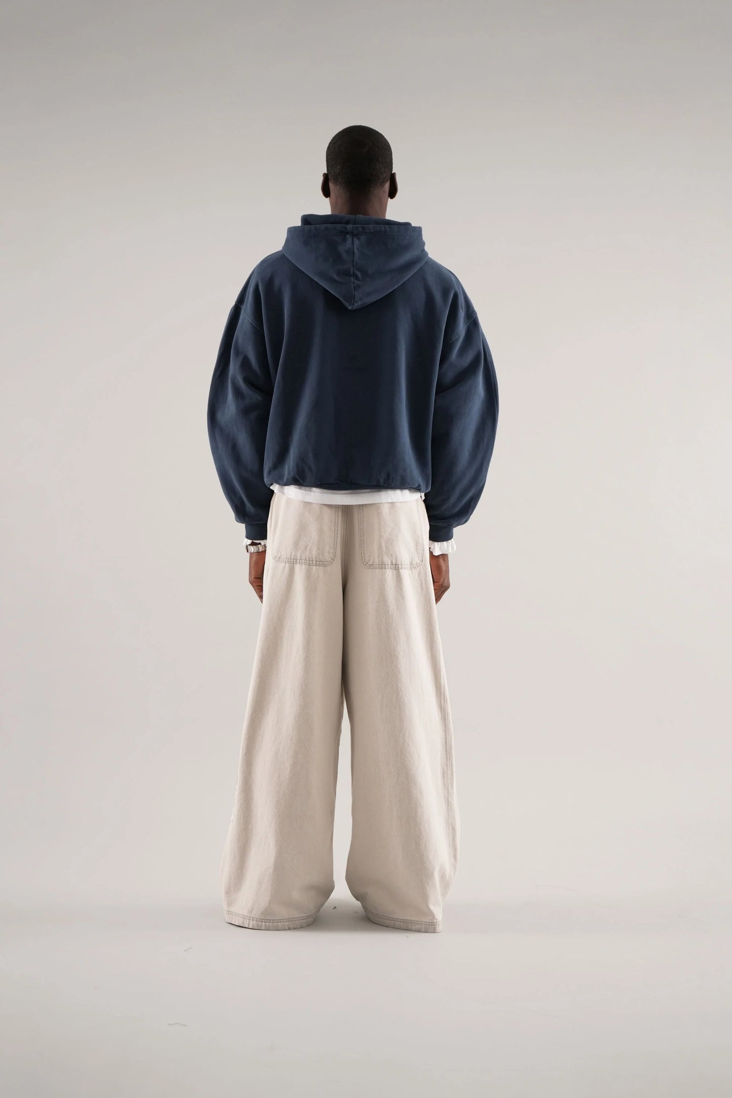 UNISEX RAW BLUE HOODIE