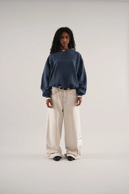 UNISEX RAW BLUE HOODIE