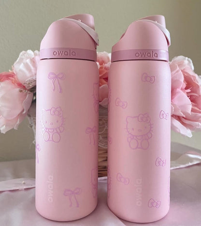 32OZ PINK HELLO KITTY OWALA