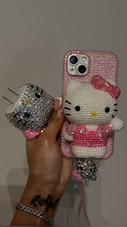Rhinestone Hello Kitty Phone Case