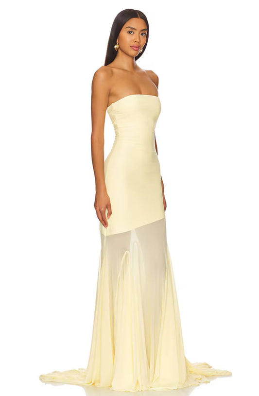 Dahlia Gown in Butter Yellow