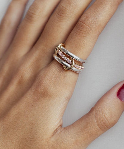 Mixed Metal Libra Pastel Petite Ring