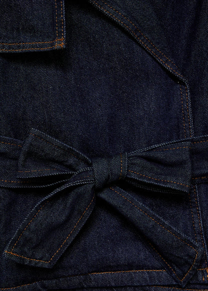 ASHIA SHORT DENIM TRENCH COAT