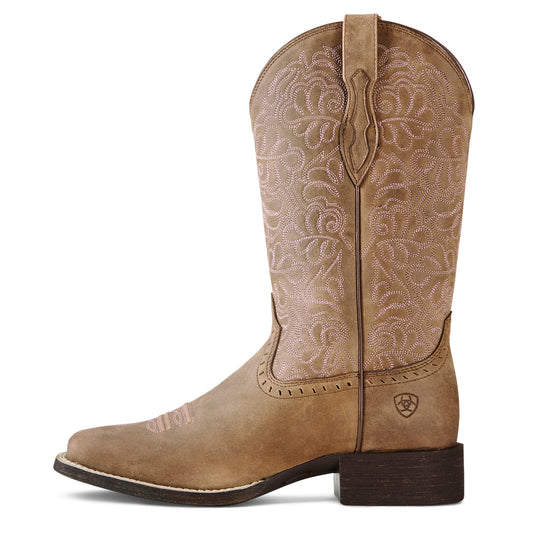 Pink Stitch Round Boot