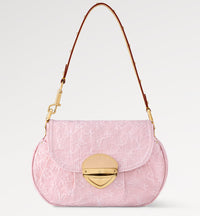Pink Denim Marina Bag