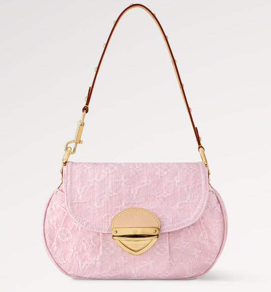 Pink Denim Marina Bag