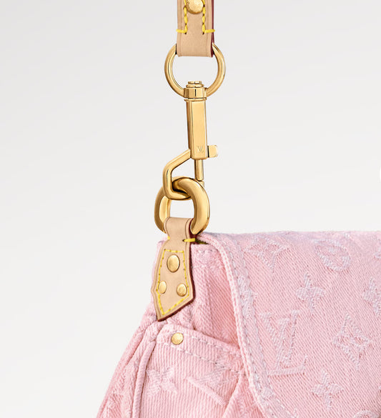 Pink Denim Marina Bag