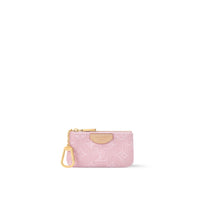 Pink Denim Key Pouch