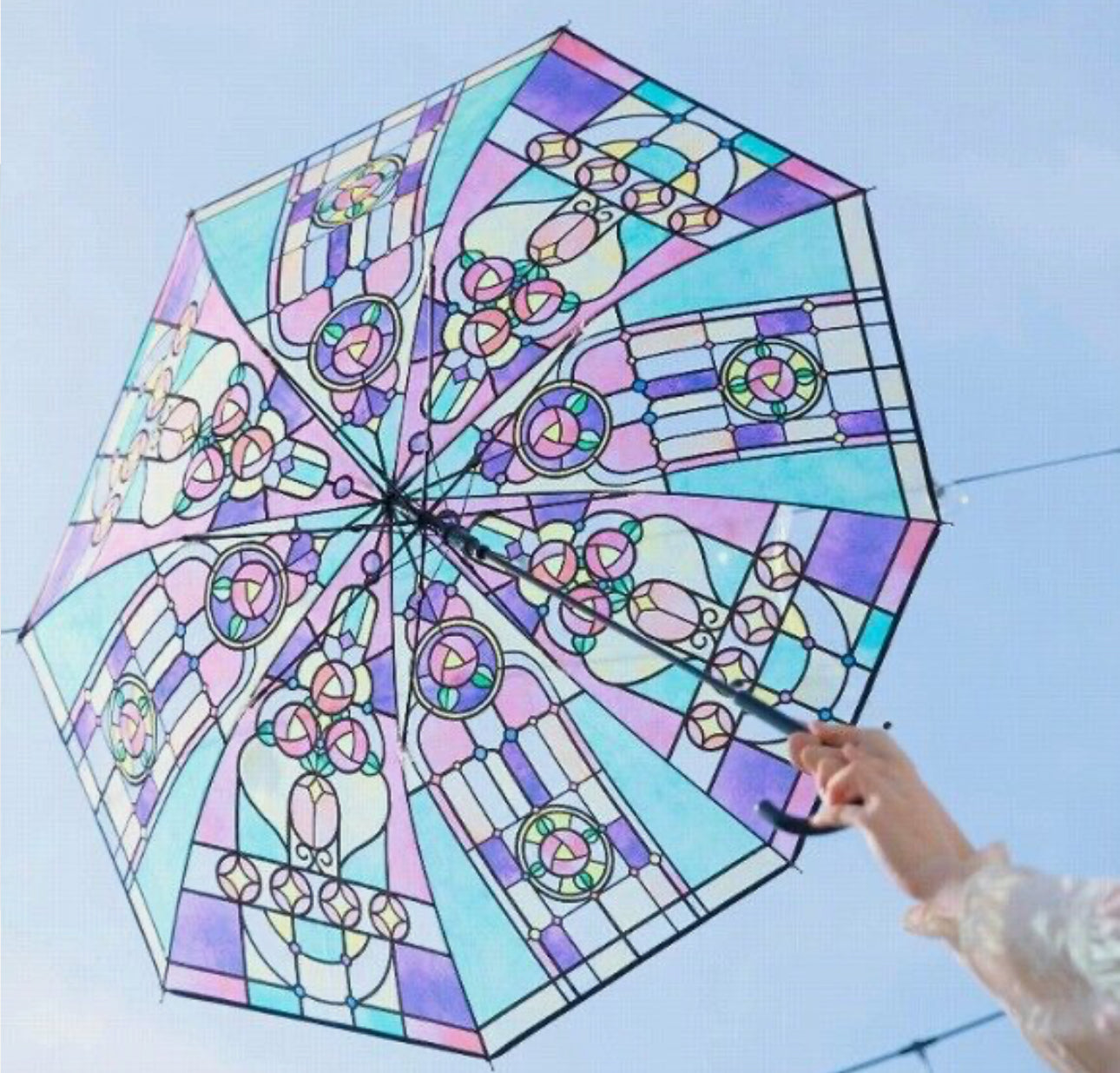 Stained Hogwarts Glass Umbrella