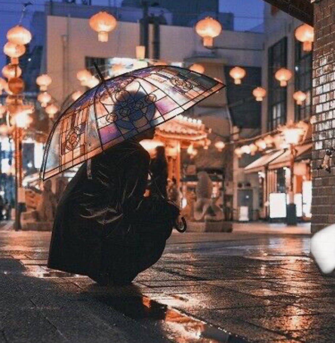 Stained Hogwarts Glass Umbrella