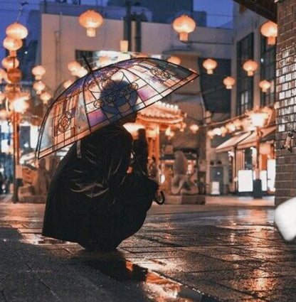 Stained Hogwarts Glass Umbrella