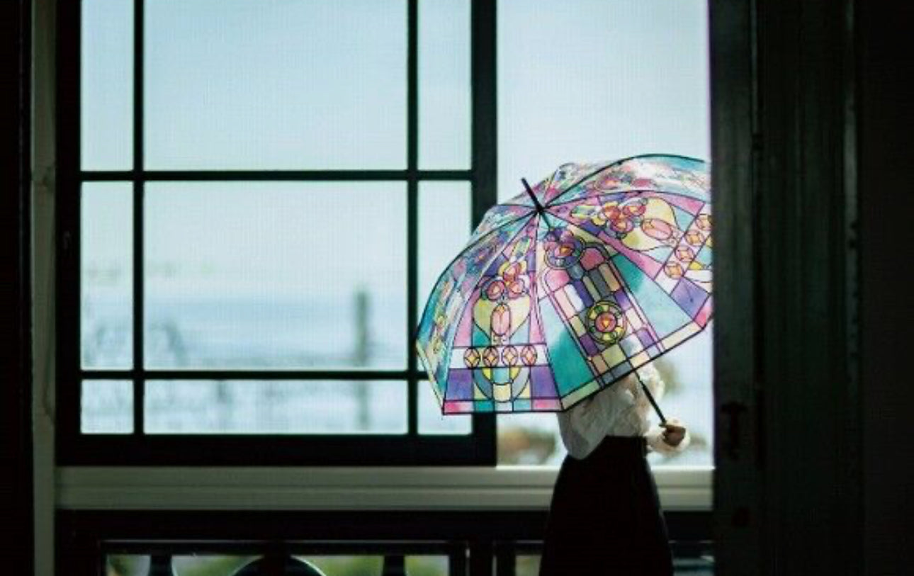 Stained Hogwarts Glass Umbrella