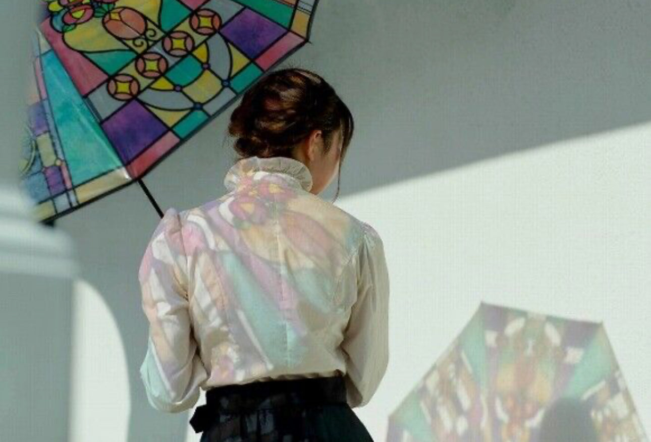 Stained Hogwarts Glass Umbrella