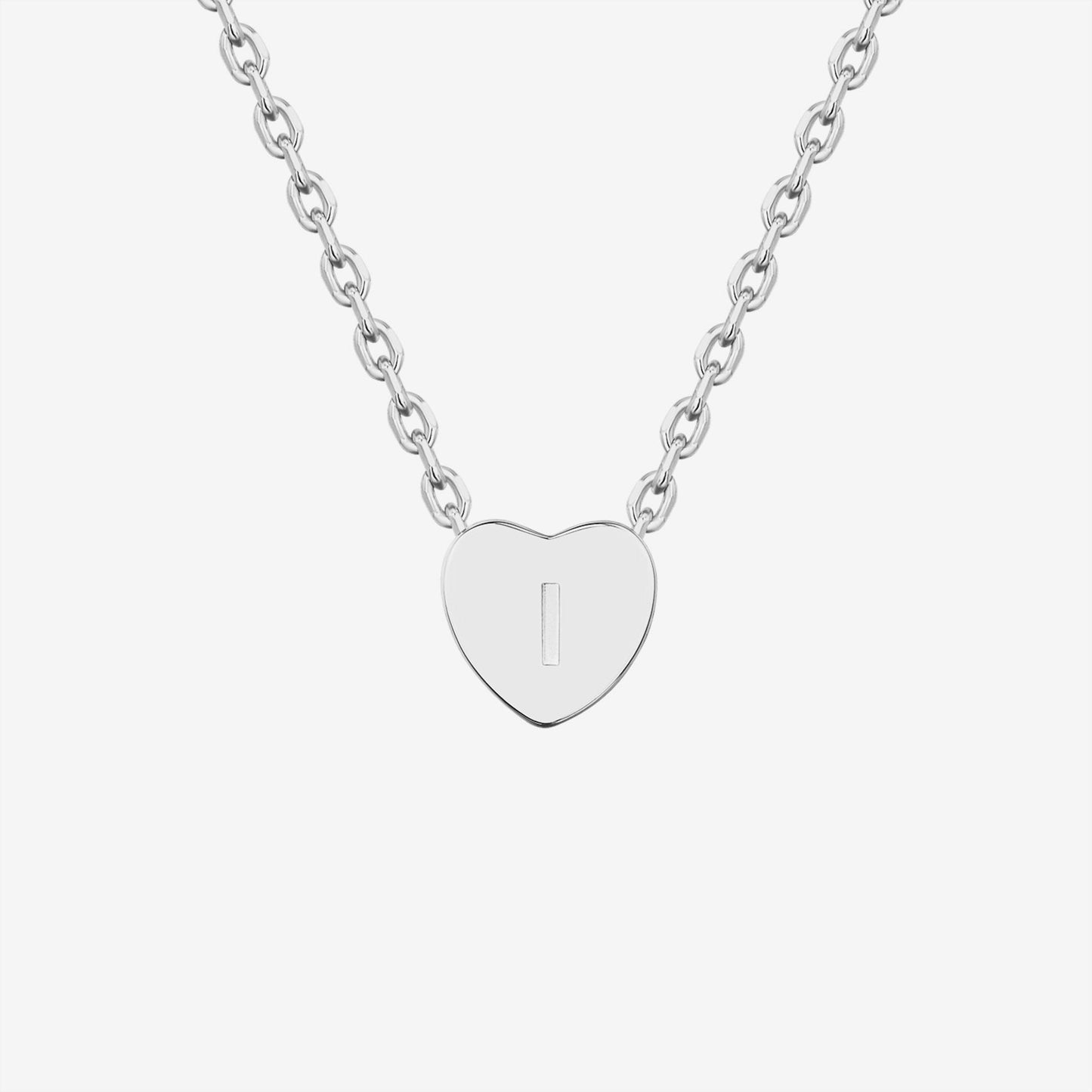 Dainty Heart Initial Necklace